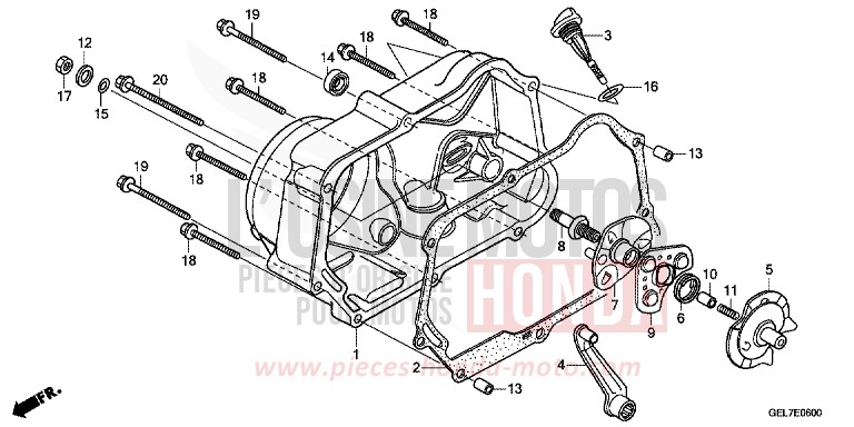 RIGHT CRANKCASE COVER for CRF50F EXTREME RED (R292) from 2017