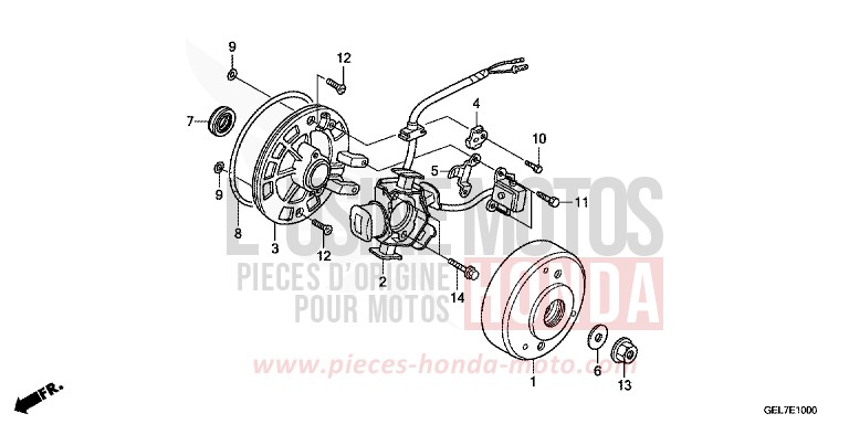 GENERATOR for CRF50F EXTREME RED (R292) from 2017