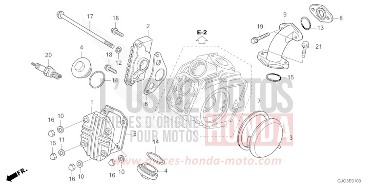 COPERCHIO TESTATA per CRF50F EXTREME RED (R292) del 2022