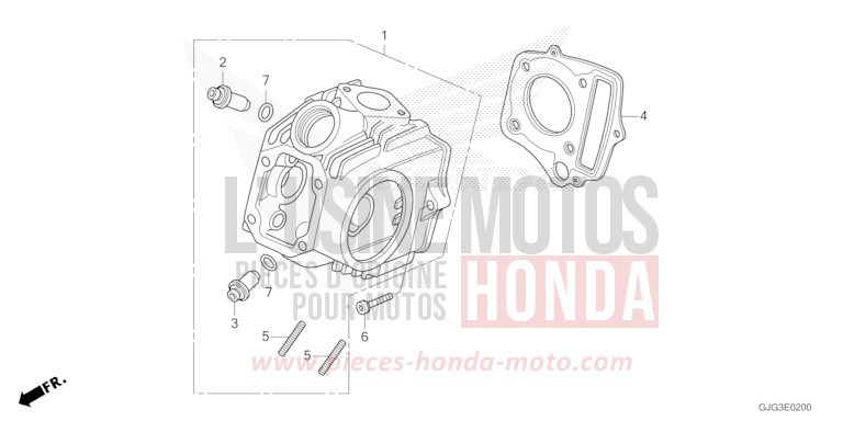 CYLINDER HEAD for CRF50F EXTREME RED (R292) from 2022