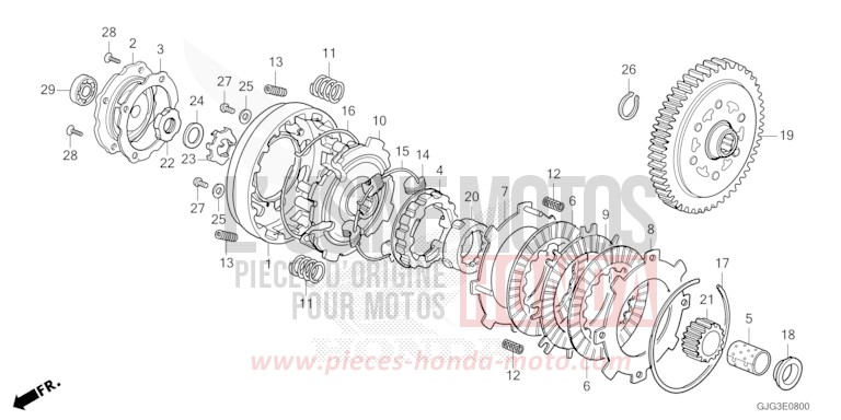 CLUTCH for CRF50F EXTREME RED (R292) from 2022