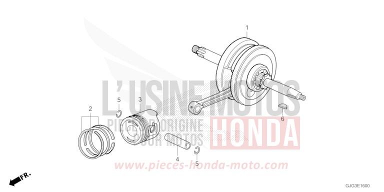 CRANKSHAFT/PISTON for CRF50F EXTREME RED (R292) from 2022