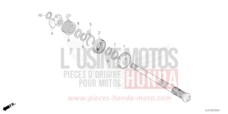 KICK STARTER SPINDLE for CRF50F EXTREME RED (R292) from 2022