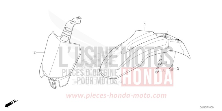 FRONT FENDER for CRF50F EXTREME RED (R292) from 2022