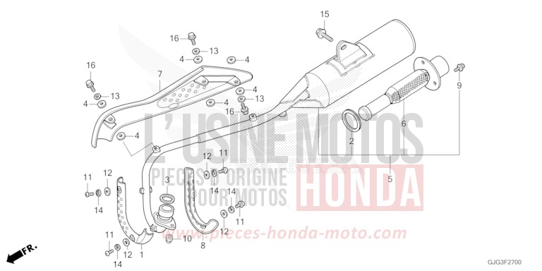 EXHAUST MUFFLER for CRF50F EXTREME RED (R292) from 2022