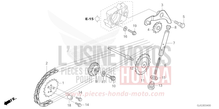 CAM CHAIN/TENSIONER for CRF50F EXTREME RED (R292) from 2023