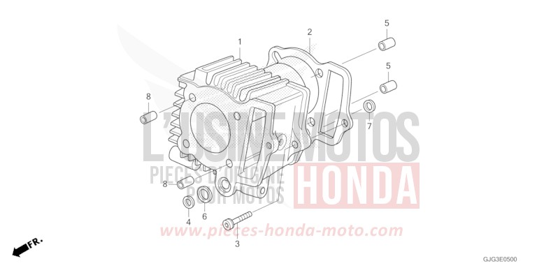CILINDRO per CRF50F EXTREME RED (R292) del 2023