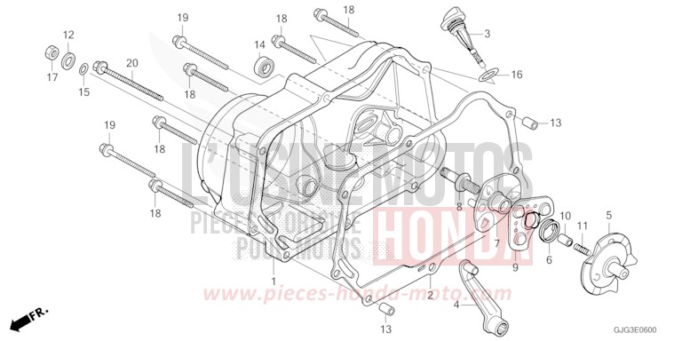 RIGHT CRANKCASE COVER for CRF50F EXTREME RED (R292) from 2023