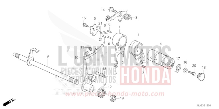 GEARSHIFT DRUM for CRF50F EXTREME RED (R292) from 2023