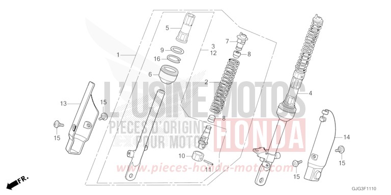 FRONT CUSHION for CRF50F EXTREME RED (R292) from 2023