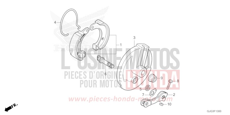FRONT BRAKE PANEL for CRF50F EXTREME RED (R292) from 2023