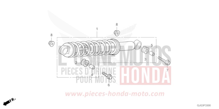 REAR CUSHION for CRF50F EXTREME RED (R292) from 2023