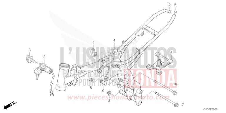 FRAME BODY for CRF50F EXTREME RED (R292) from 2023