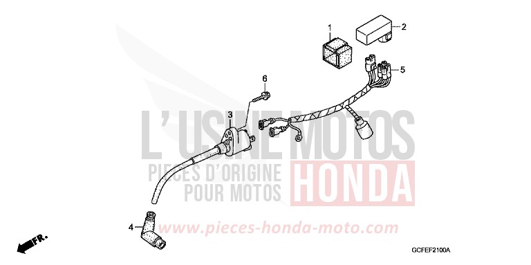 WIRE HARNESS/IGNITION COIL for CRF70F EXTREME RED (R292) from 2004