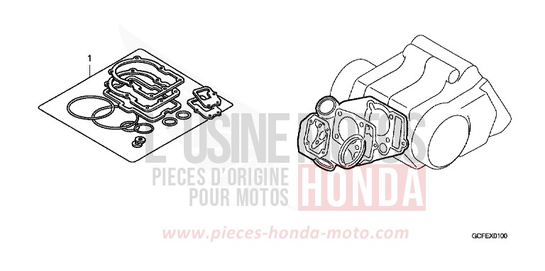 GASKET KIT A for CRF70F EXTREME RED (R292) from 2005