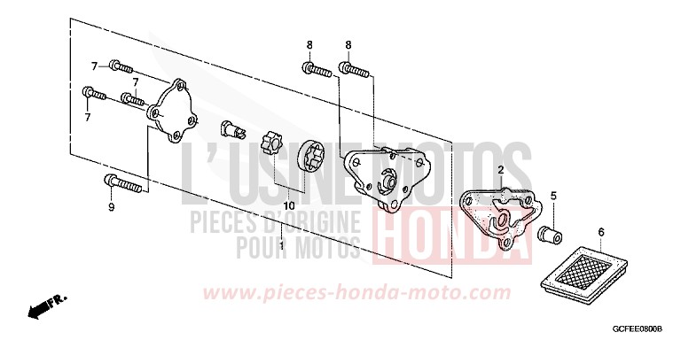 OIL PUMP for CRF70F EXTREME RED (R292) from 2009