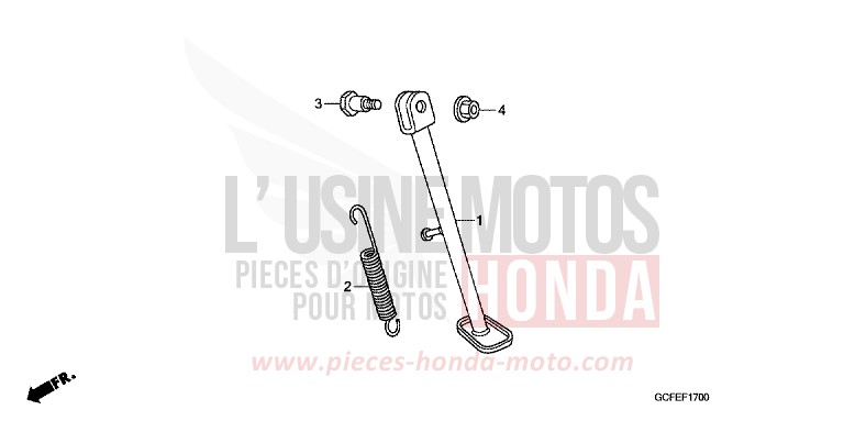 STAND for CRF70F EXTREME RED (R292) from 2009