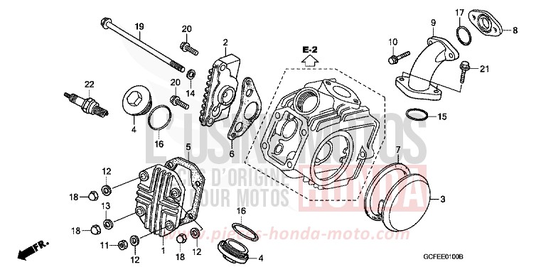CYLINDER HEAD COVER for CRF70F EXTREME RED (R292) from 2010