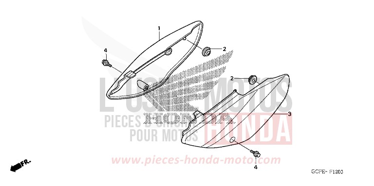 SIDE COVER for CRF70F EXTREME RED (R292) from 2010