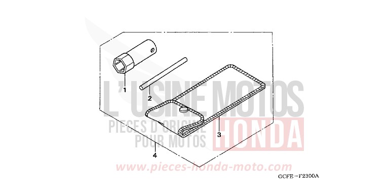 TOOLS for CRF70F EXTREME RED (R292) from 2010