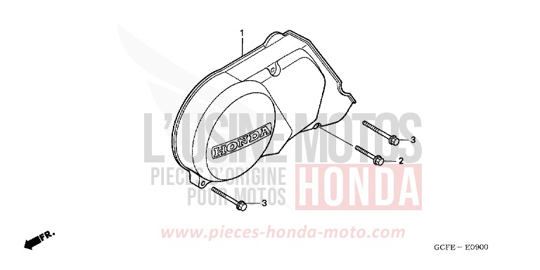 LEFT CRANKCASE COVER for CRF70F EXTREME RED (R292) from 2011