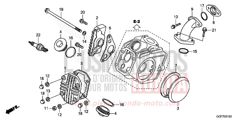 COPERCHIO TESTATA per CRF70F EXTREME RED (R292) del 2012