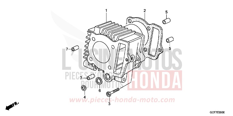 CYLINDER for CRF70F EXTREME RED (R292) from 2012