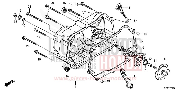 RIGHT CRANKCASE COVER for CRF70F EXTREME RED (R292) from 2012