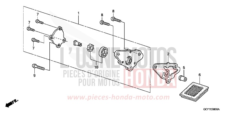 OIL PUMP for CRF70F EXTREME RED (R292) from 2012