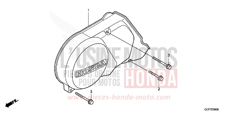 LEFT CRANKCASE COVER for CRF70F EXTREME RED (R292) from 2012