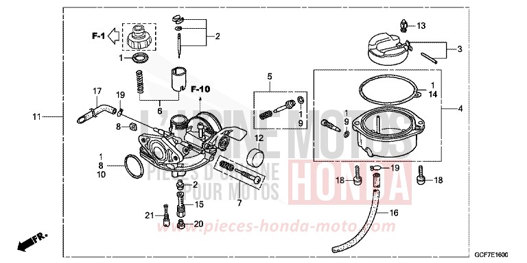 CARBURATORE per CRF70F EXTREME RED (R292) del 2012