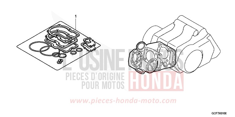 GASKET KIT A for CRF70F EXTREME RED (R292) from 2012
