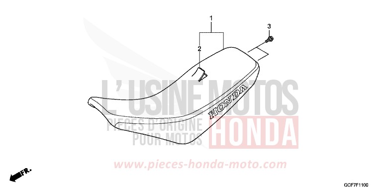 SEAT for CRF70F EXTREME RED (R292) from 2012