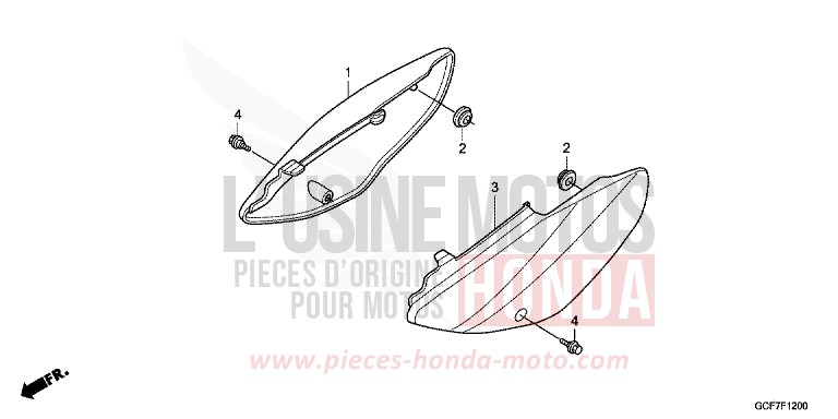 SIDE COVER for CRF70F EXTREME RED (R292) from 2012