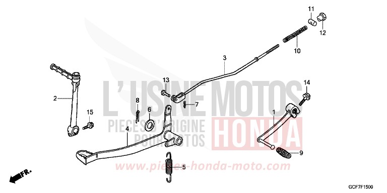 PEDAL for CRF70F EXTREME RED (R292) from 2012