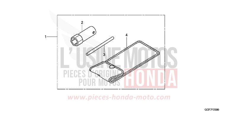 TOOLS for CRF70F EXTREME RED (R292) from 2012