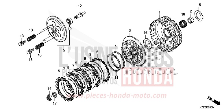 CLUTCH for CRF250RA NOIR (NH1) from 2017