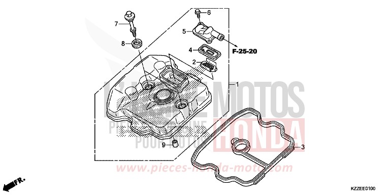 COPERCHIO TESTATA per CRF250RA EXTREME RED (R292) del 2017