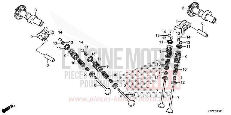 CAMSHAFT/VALVE for CRF250RA EXTREME RED (R292) from 2017