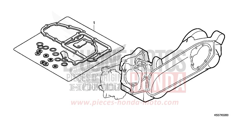 LEFT CRANKCASE COVER for SH300A PEARL SIENA RED (R320) from 2016