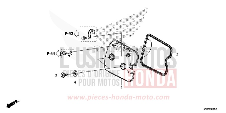 CYLINDER HEAD COVER for SH300A PEARL SIENA RED (R320) from 2016