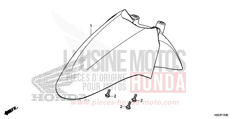 FRONT FENDER for SH300A PEARL SIENA RED (R320) from 2016