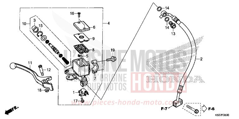 FRONT BRAKE MASTER CYLINDER for SH300A PEARL NIGHTSTAR BLACK (NHA84) from 2017
