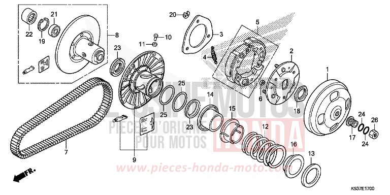 DRIVEN FACE for SH300A LUCENT SILVER METALLIC (NHB87) from 2018