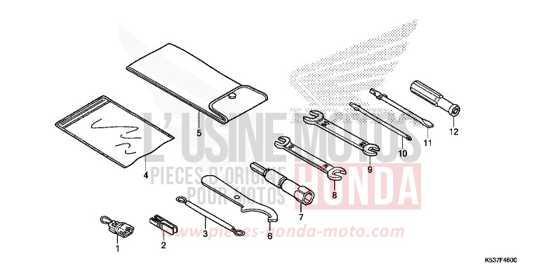 TOOLS for SH300A LUCENT SILVER METALLIC (NHB87) from 2018