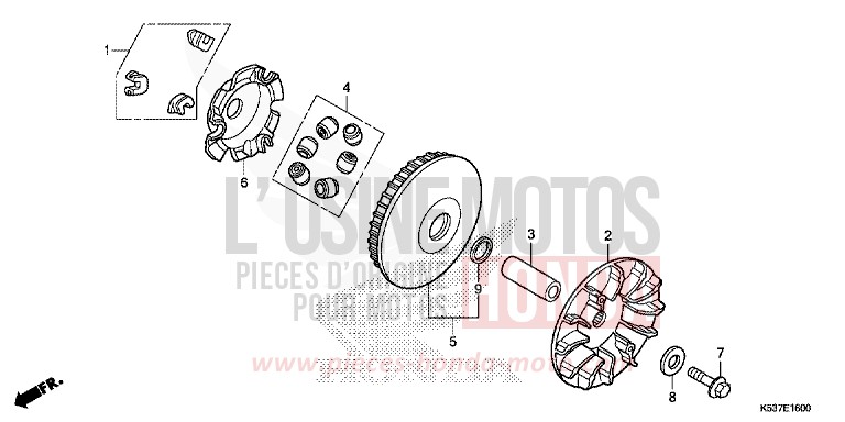 DRIVE FACE for SH300A PEARL NIGHTSTAR BLACK (NHA84) from 2018