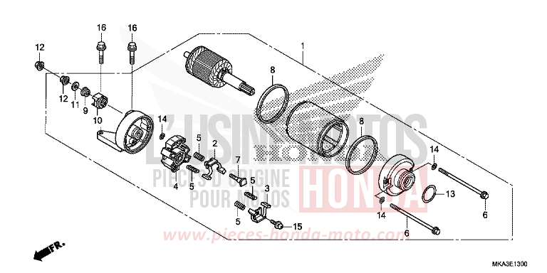 STARTING MOTOR for NC750XD CANDY ARCADIAN RED (R305) from 2016