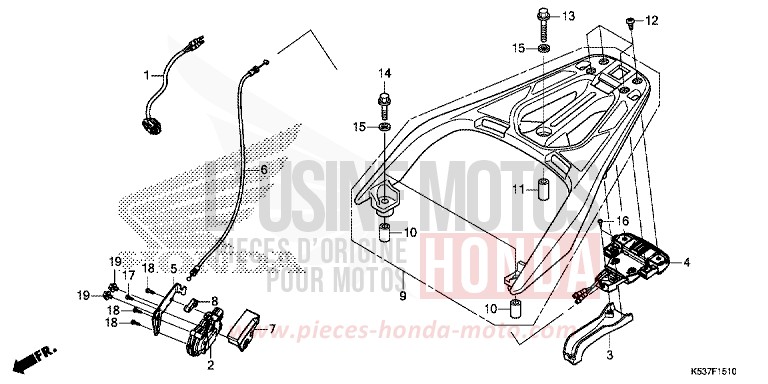 CARRIER for SH300A PEARL SPLENDOR RED (R369) from 2019