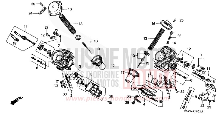CARBURATORE (PARTI COMPONENTI) per   del 
