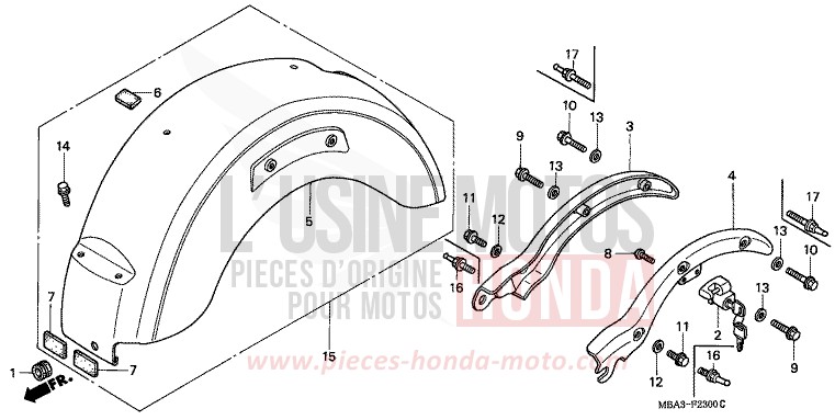 GARDE-BOUE ARRIERE for   from 